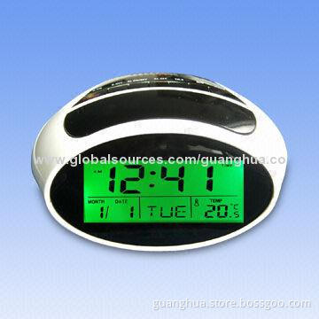 Digital clock with back light, daily alarm and time speaking function